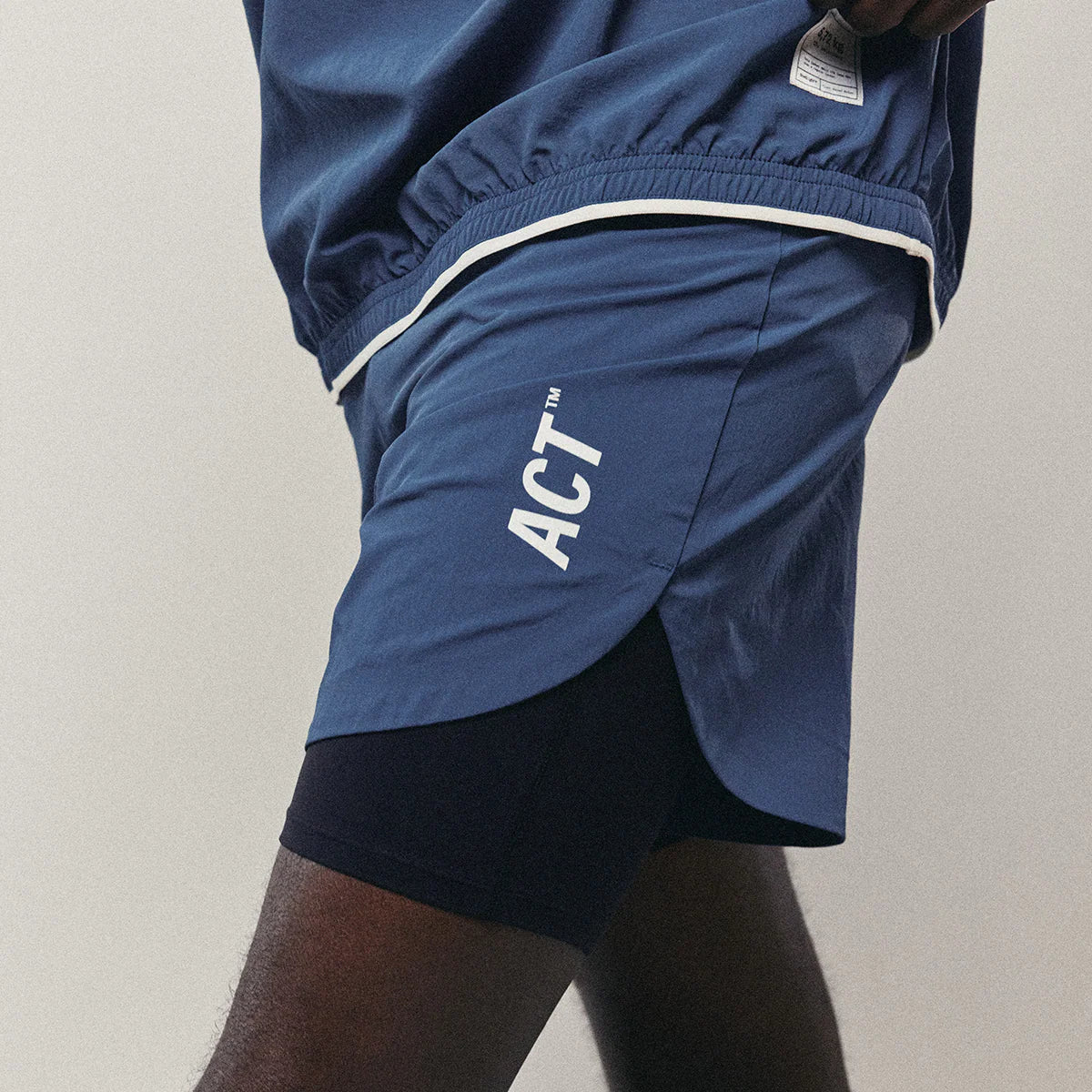 Act Running - BioRip Short 2 en 1 - bleu orage - Short running hommes – Image 6