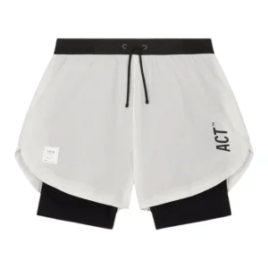 Act Running - BioRip Short 2 en 1 - blanc - Short running hommes