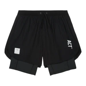 Act Running - BioRip Short 2 en 1 - noir - Short running hommes