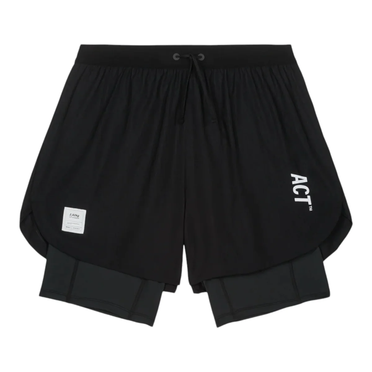 Act Running - BioRip Short 2 en 1 - noir - Short running hommes