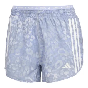 Adidas - Own The Run 3” Short - dash grey / vioton  - Short de running femmes
