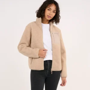 Veste Polaire Femme Knowledge Cotton Apparel - Teddy High Neck Zip