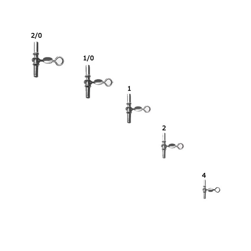 1 EMERILLON CRANE ROTATIF SUR TUBE NOIR 43kg # 2*4 et 60kg #1/0*2